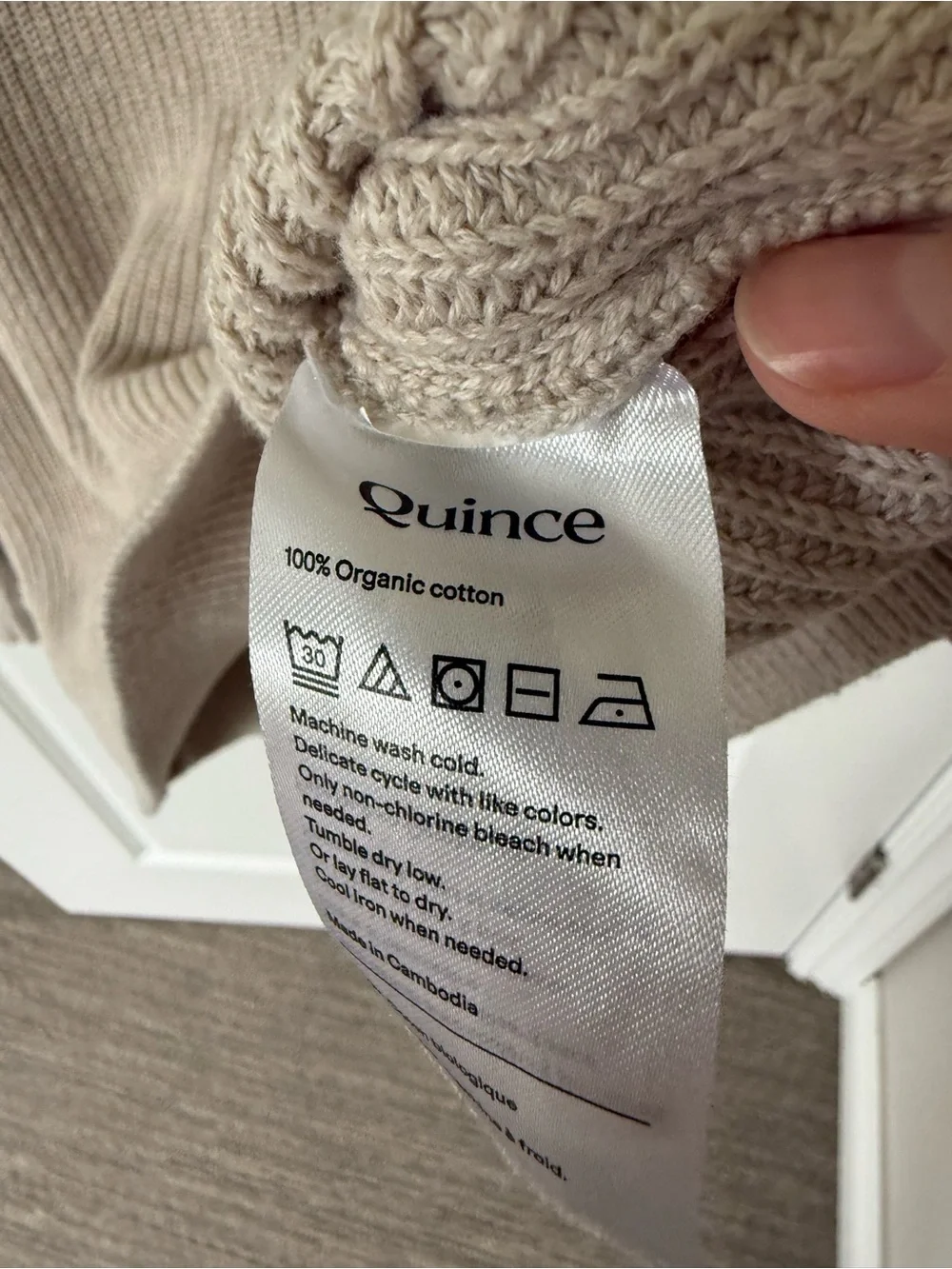 Quince Men’s Organic Cotton Ribbed Stitch Crewneck Sweater Size Large